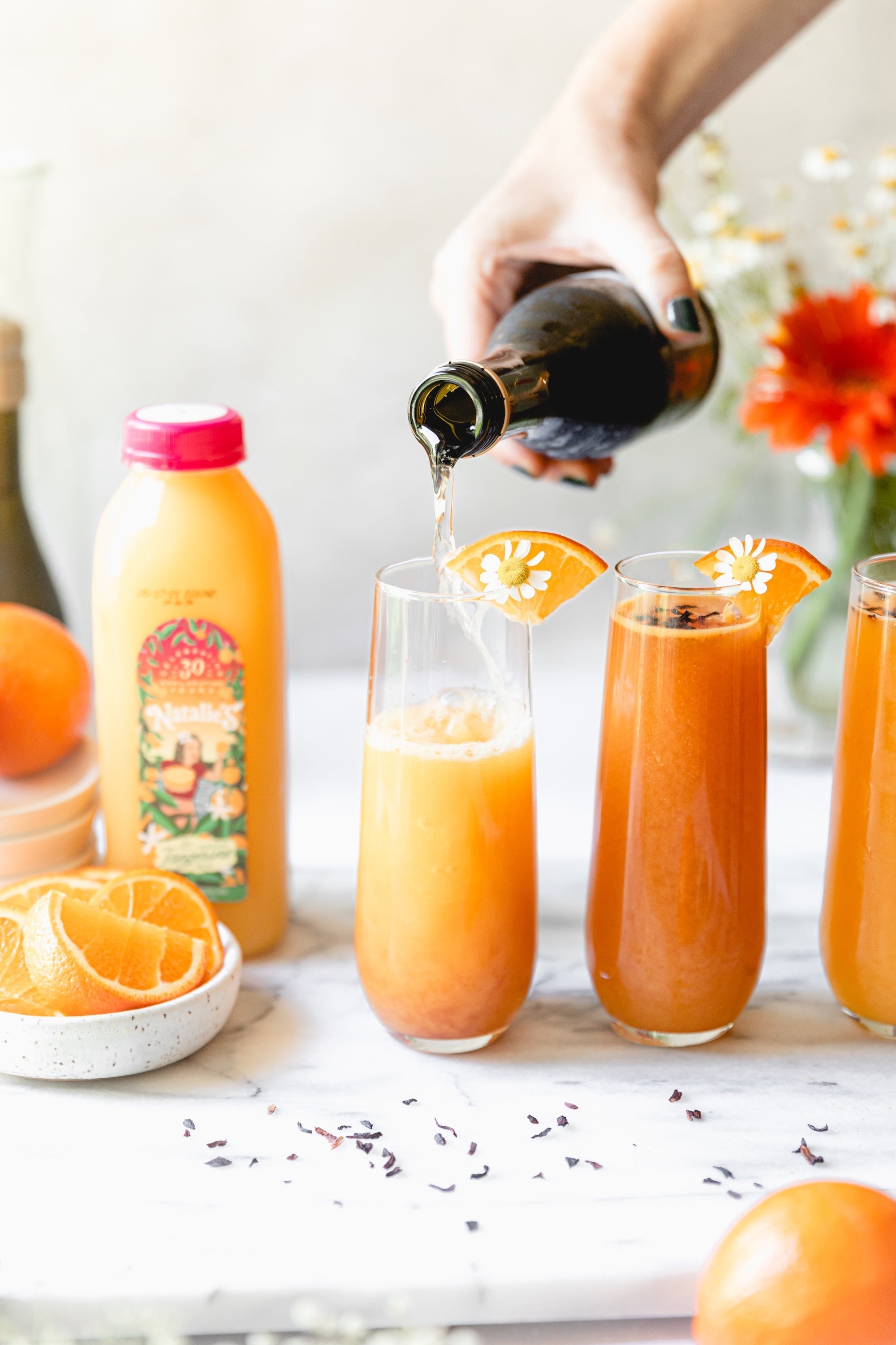 Tangerine Hibiscus Mimosa – Natalie's Orchid Island Juice Company