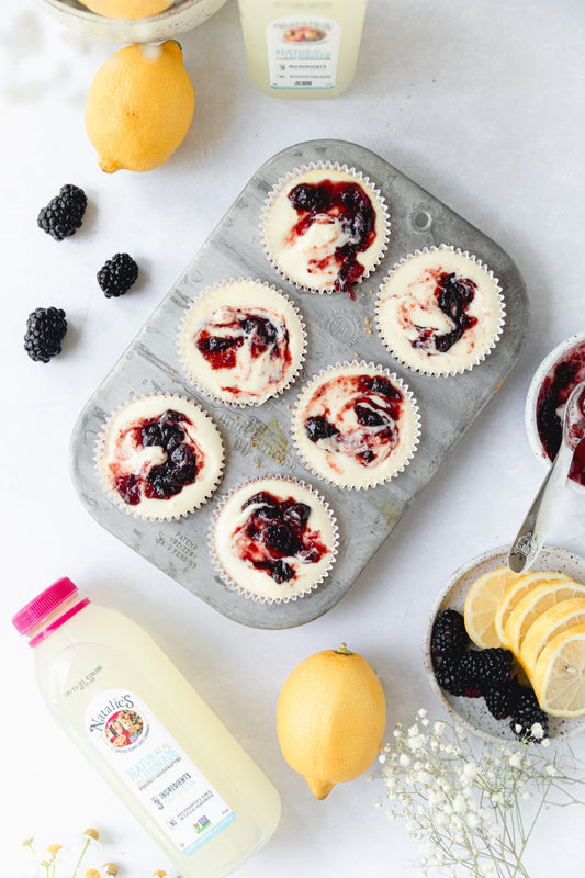 Mini Lemonade Blackberry Cheesecake