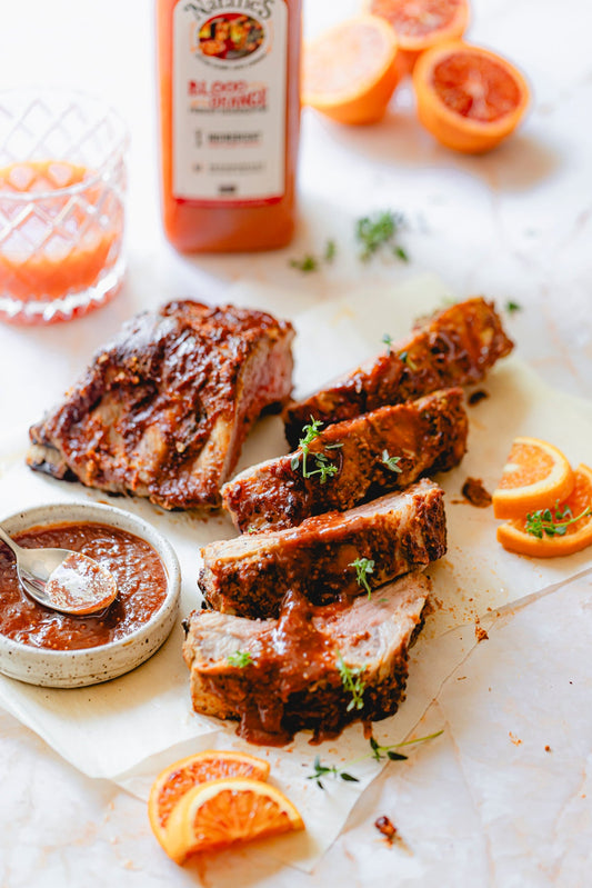 Blood Orange Baked BBQ Ribs