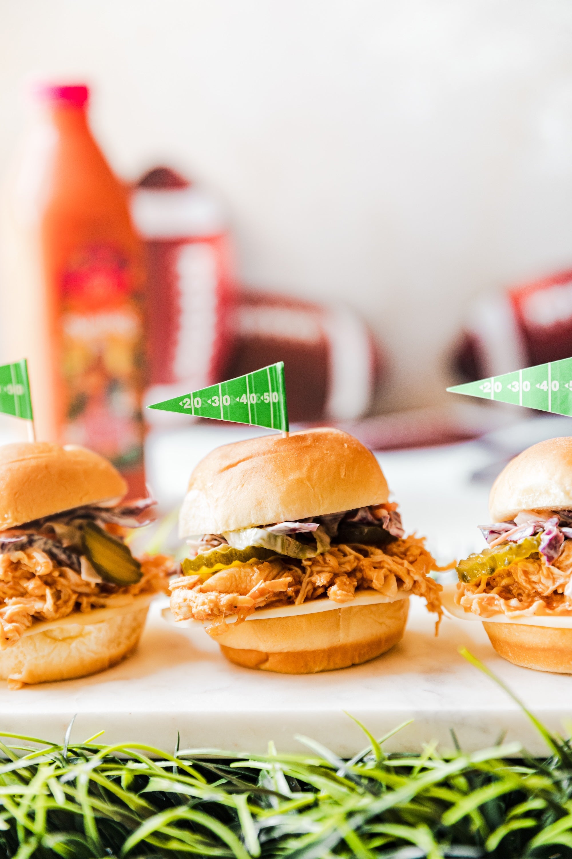Blood Orange BBQ Chicken Pulled Sliders