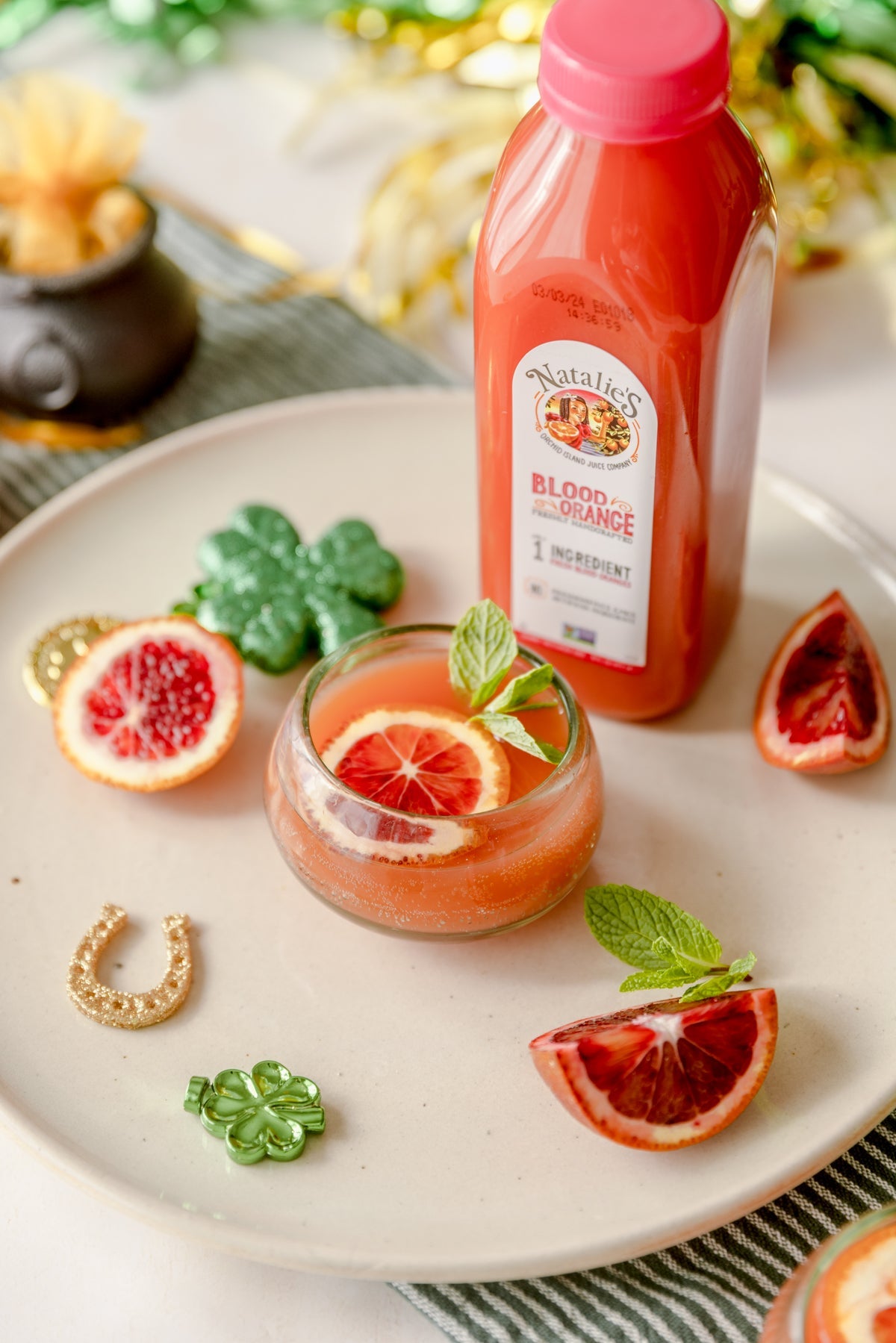 Blood Orange and Mint Mocktail