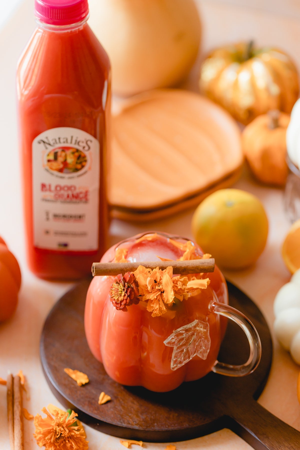 Blood Orange Pumpkin Juice Mocktail