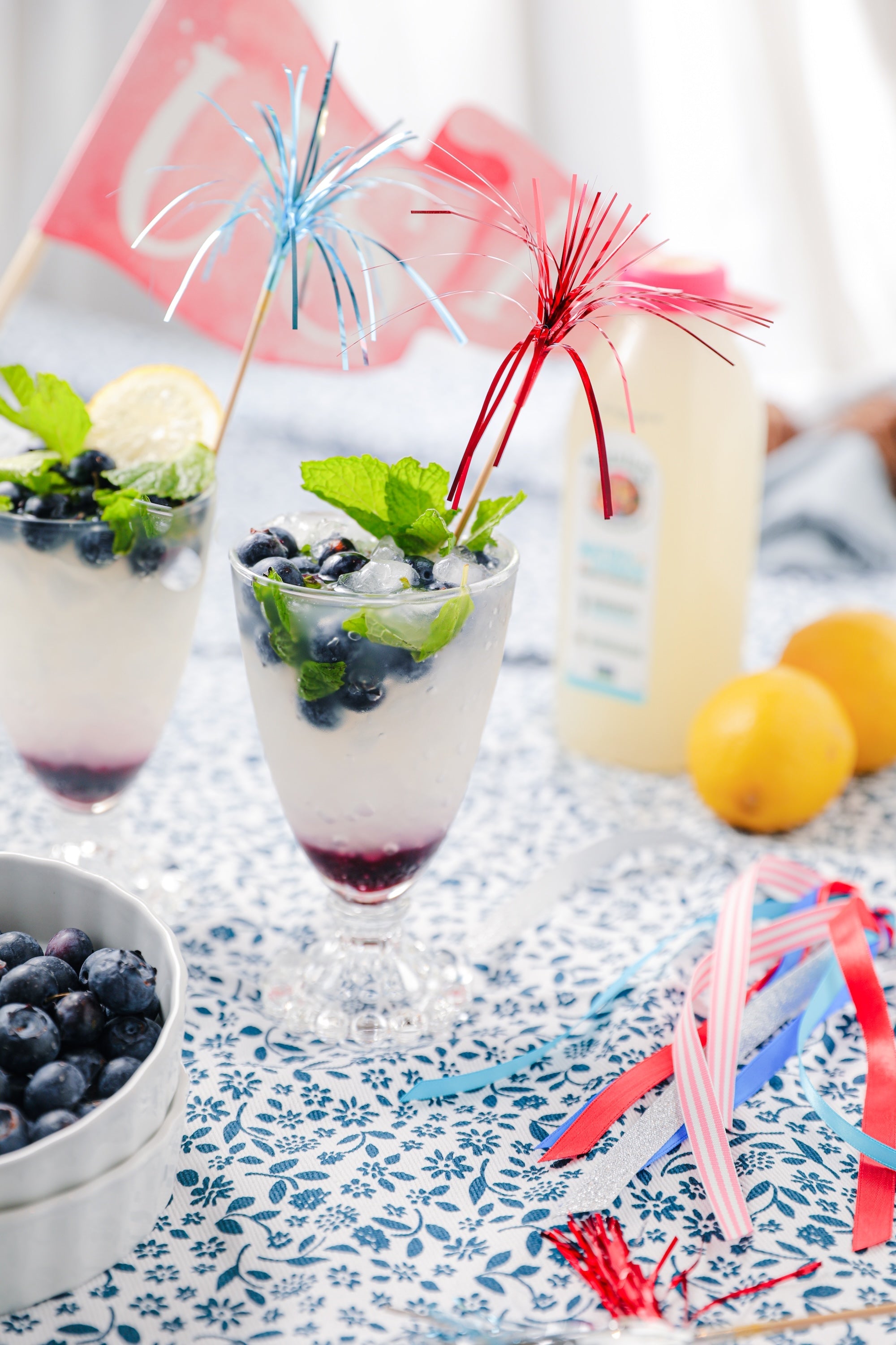 Blueberry Mint Lemonade Cocktail