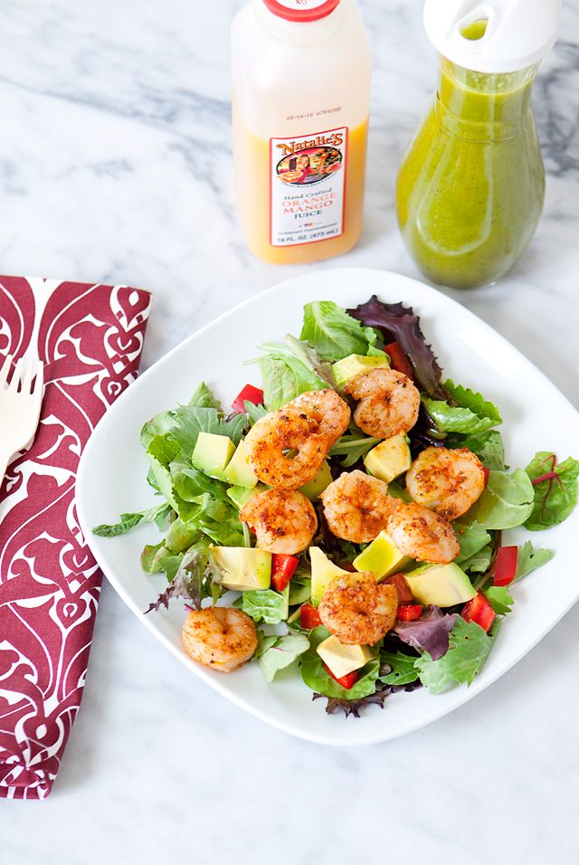 Spring Salad with Mango Orange Cilantro Vinaigrette