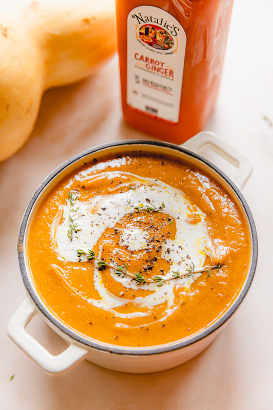 Carrot Ginger Turmeric and Butternut Squash Soup