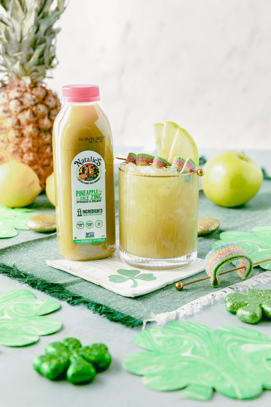 Green Apple and Pineapple Kale Zinc Spiked Lemonade