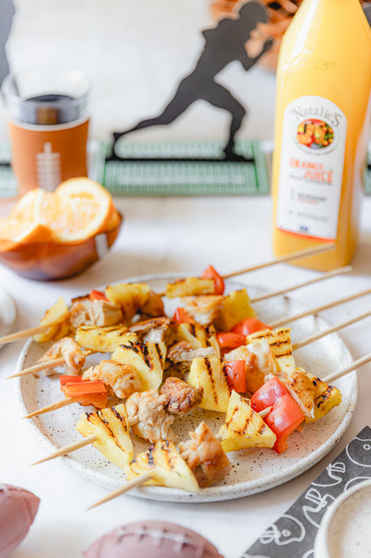 Grilled Pineapple Chicken Skewers with Orange Glaze