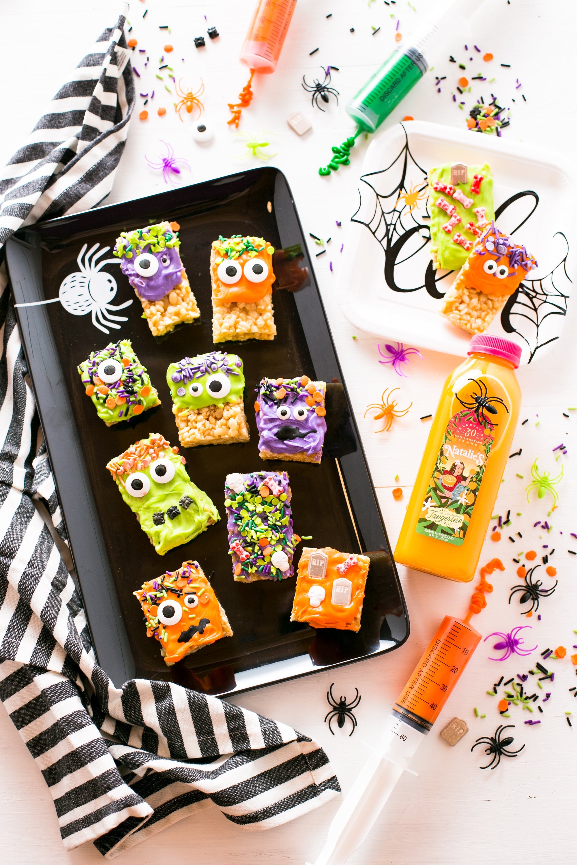 Tangerine Monster Rice Krispie Treats