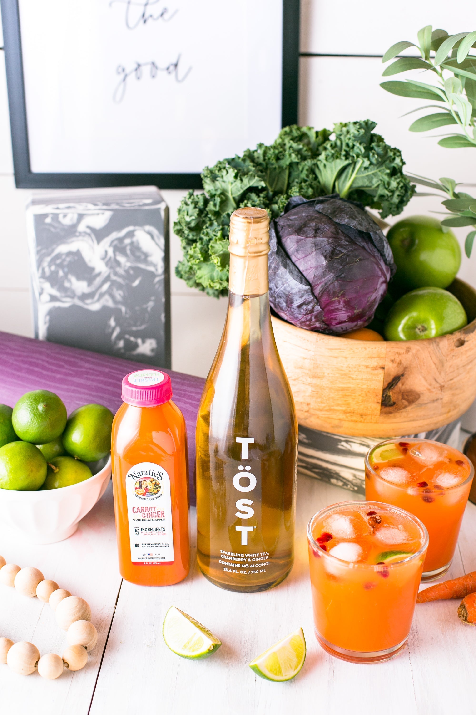 Sparkling Carrot Sour Mocktail