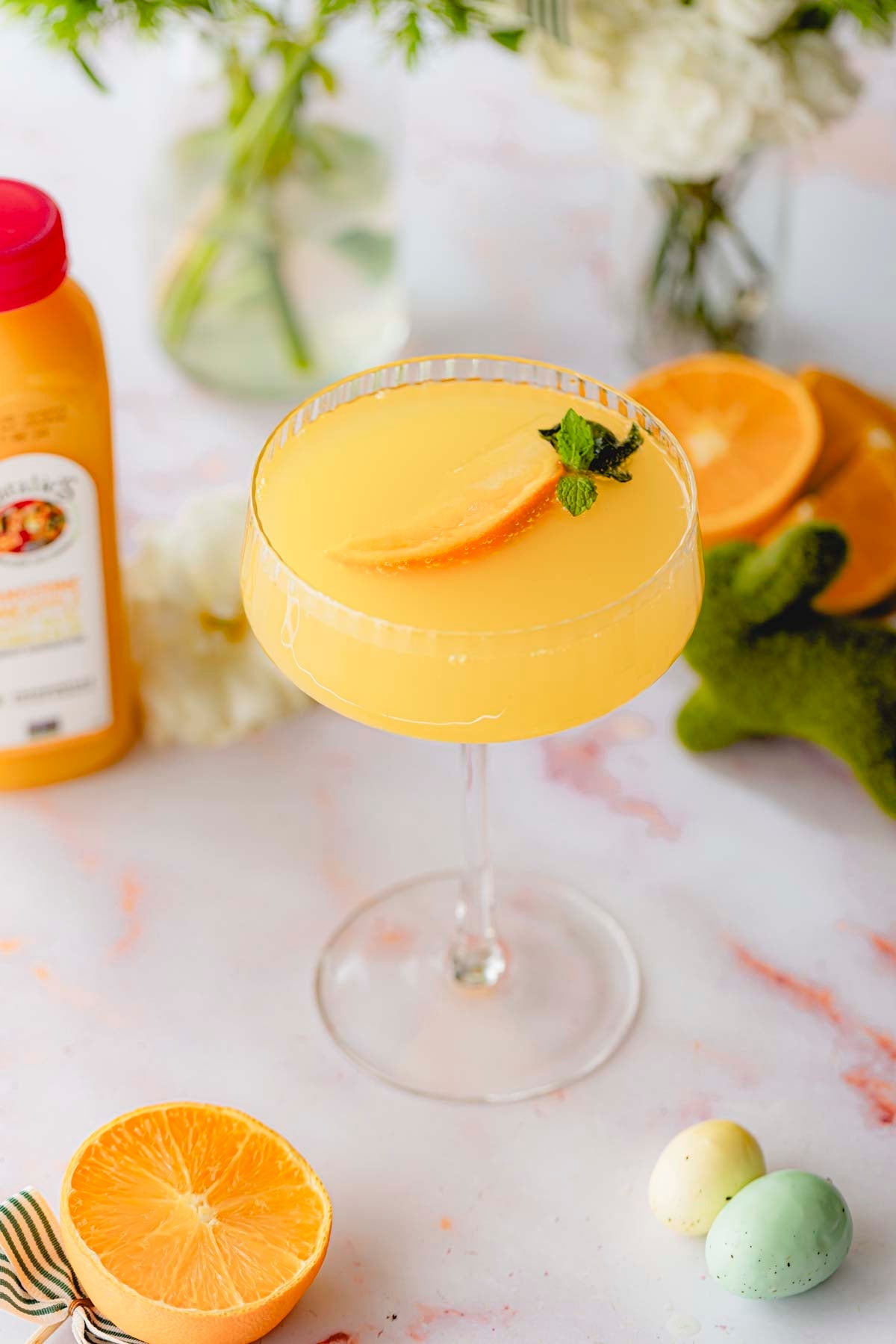 Honey Citrus Mimosa with Mint