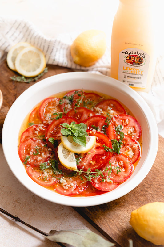 Lemon Basil Marinated Tomatoes