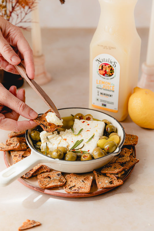 Warm Marinated Olives and Feta