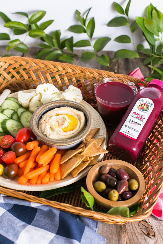 Orange Beet Hummus Picnic