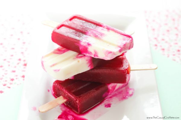 Orange Beet Yogurt Popsicles