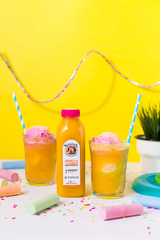 Orange Mango Rainbow Sherbert Float
