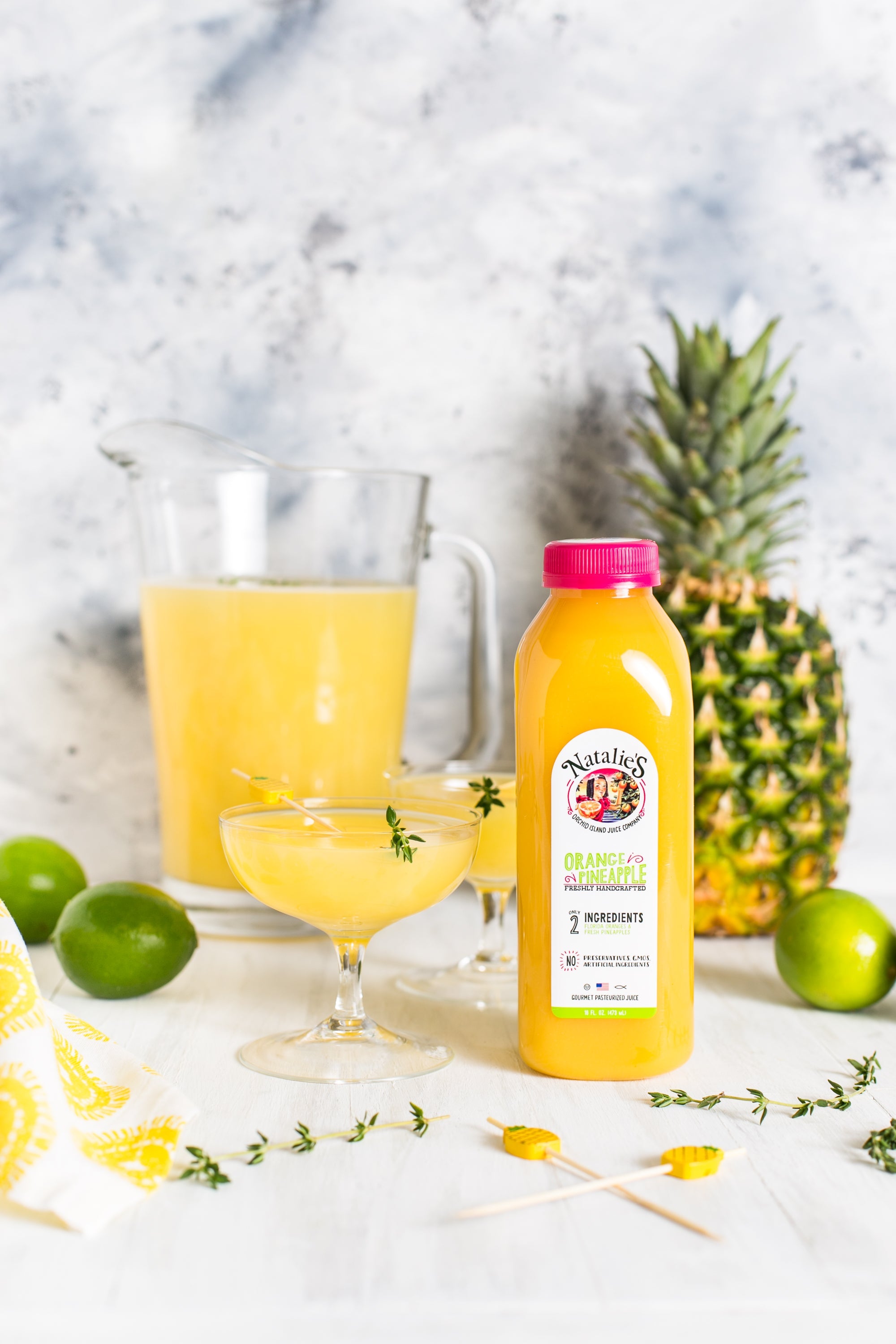 Orange Pineapple Thyme Gimlet