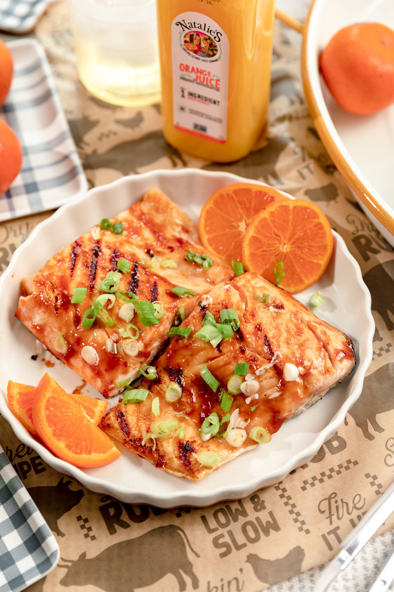 Orange BBQ Glazed Salmon