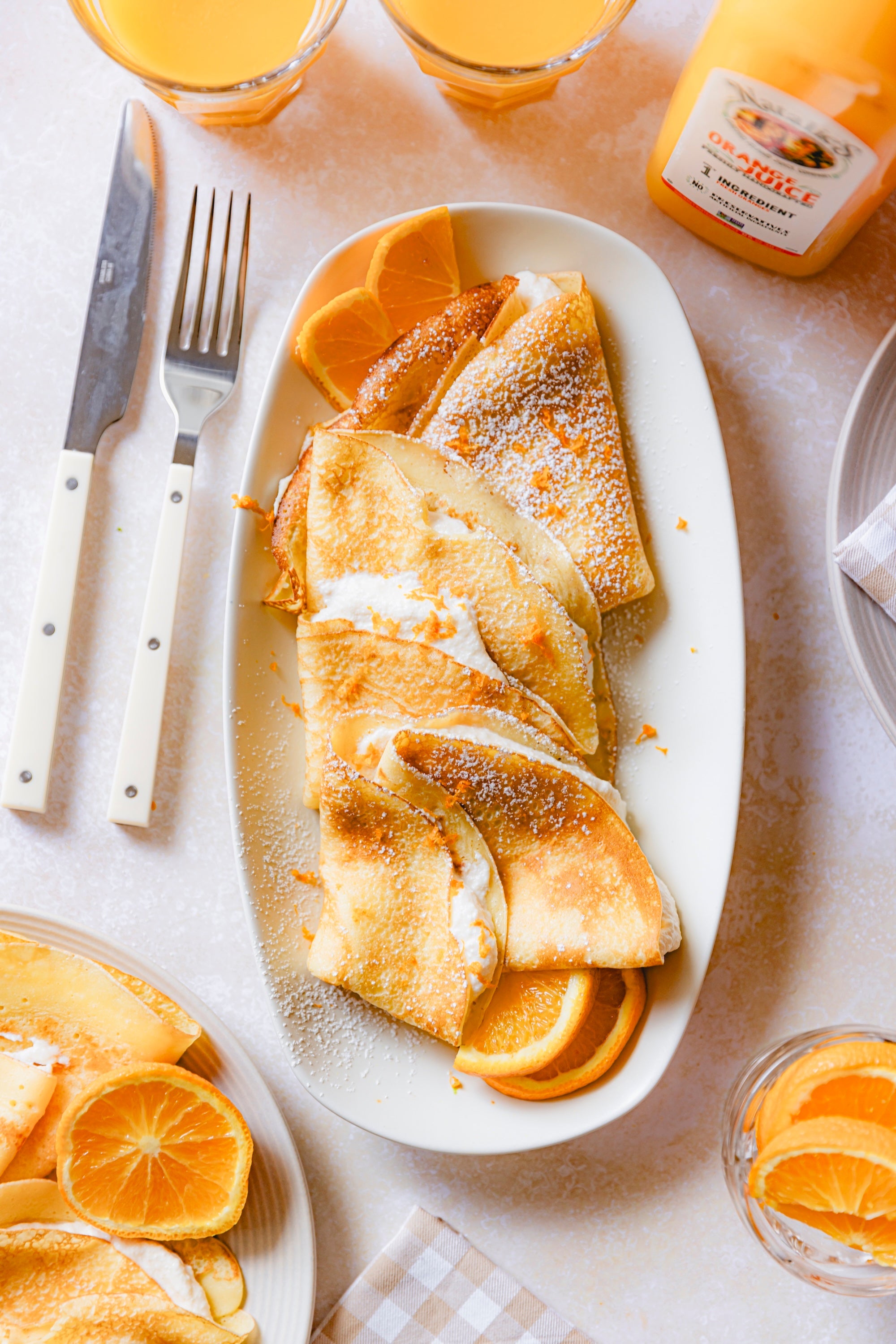 Orange Ricotta Crepes