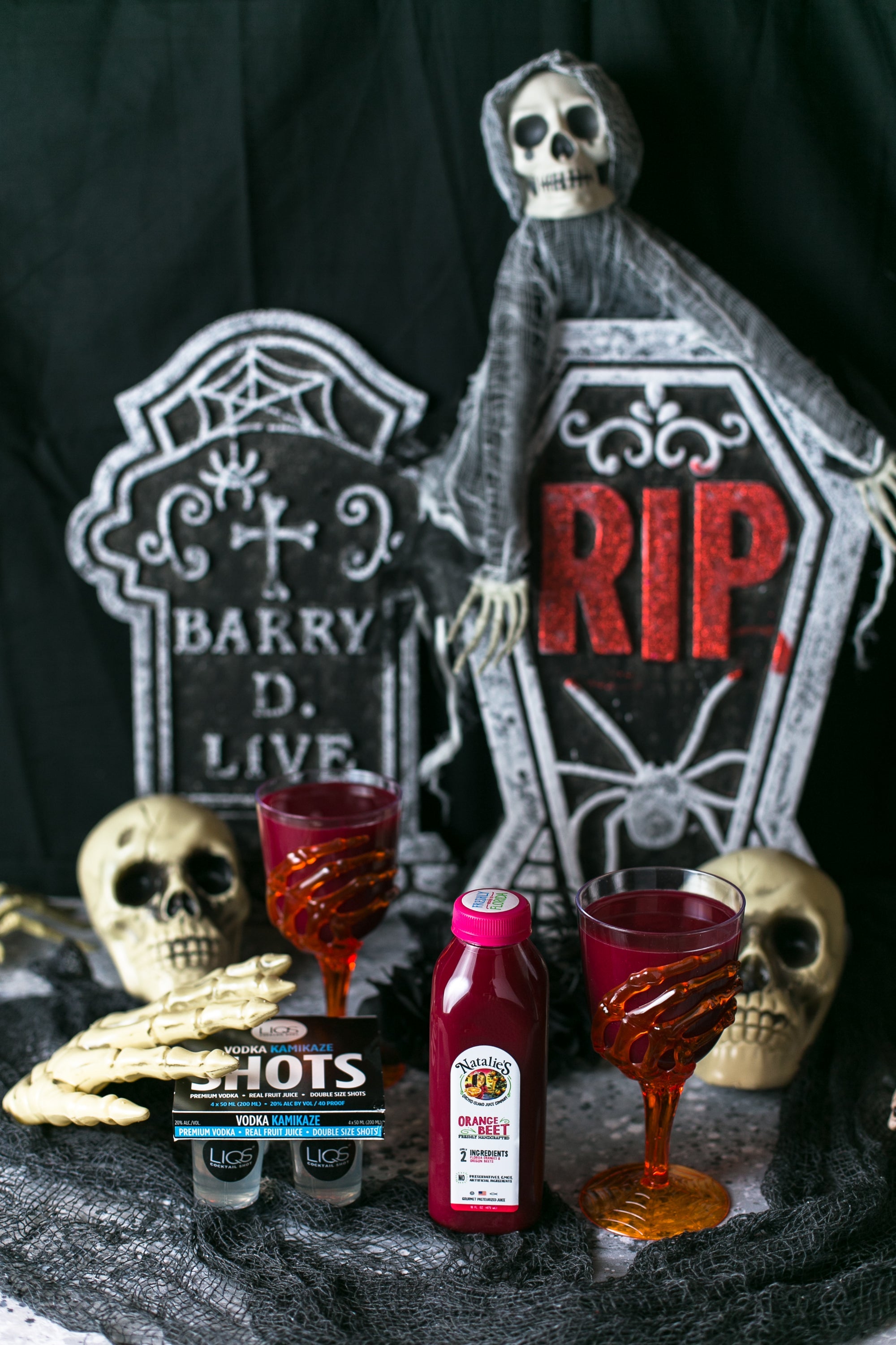 Orange Beet Kamikaze Cocktail