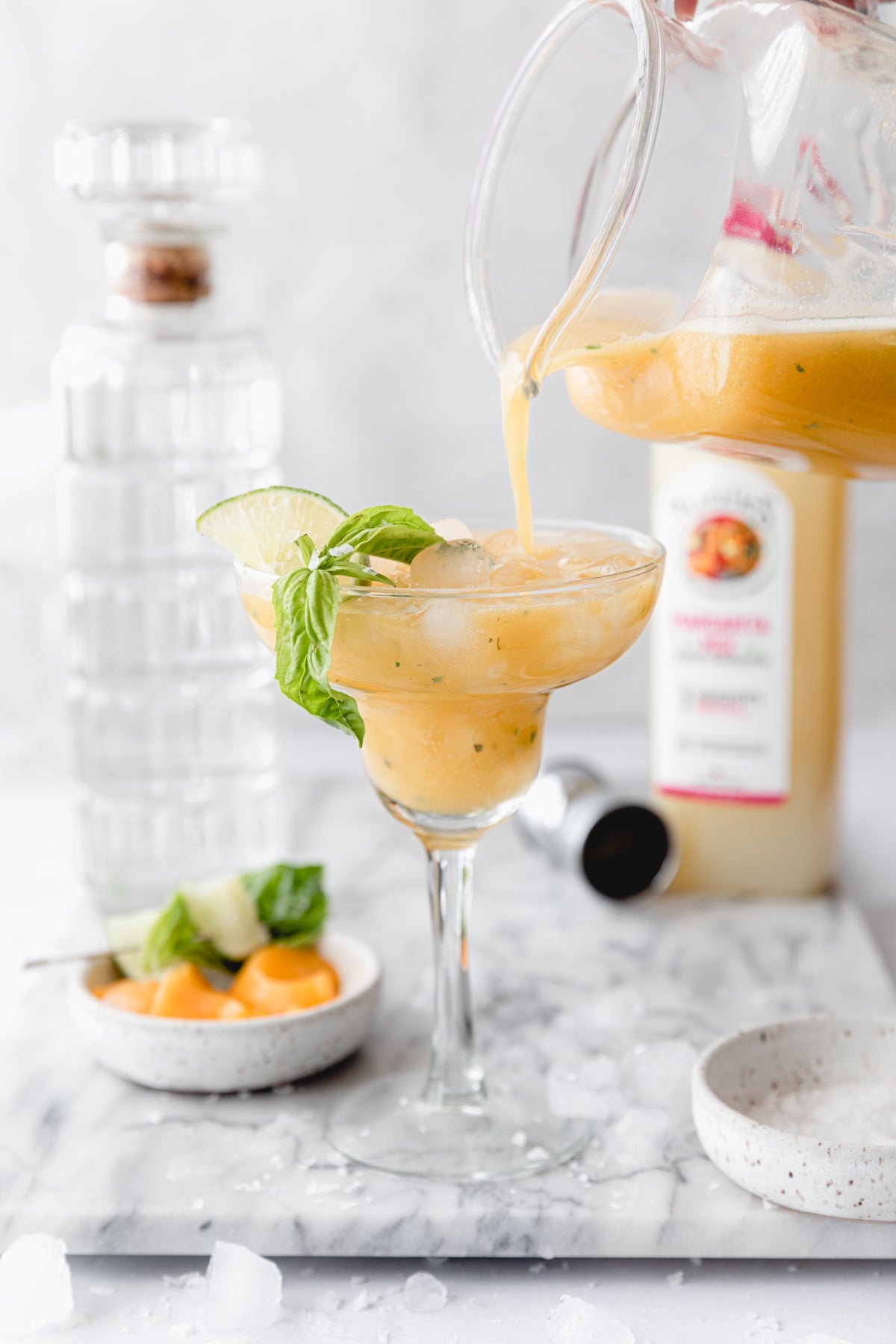 Peach Basil Margarita