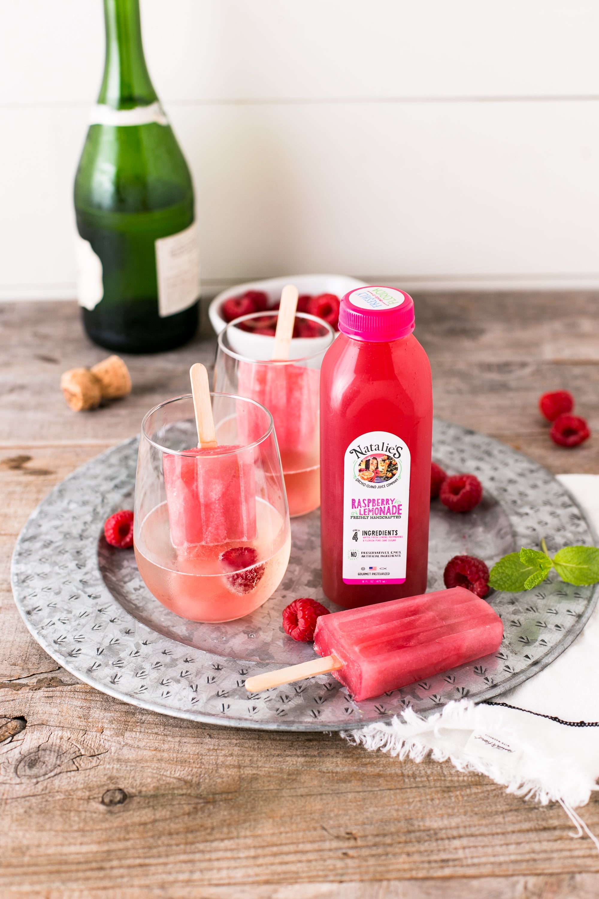 Raspberry Lemonade Poptails