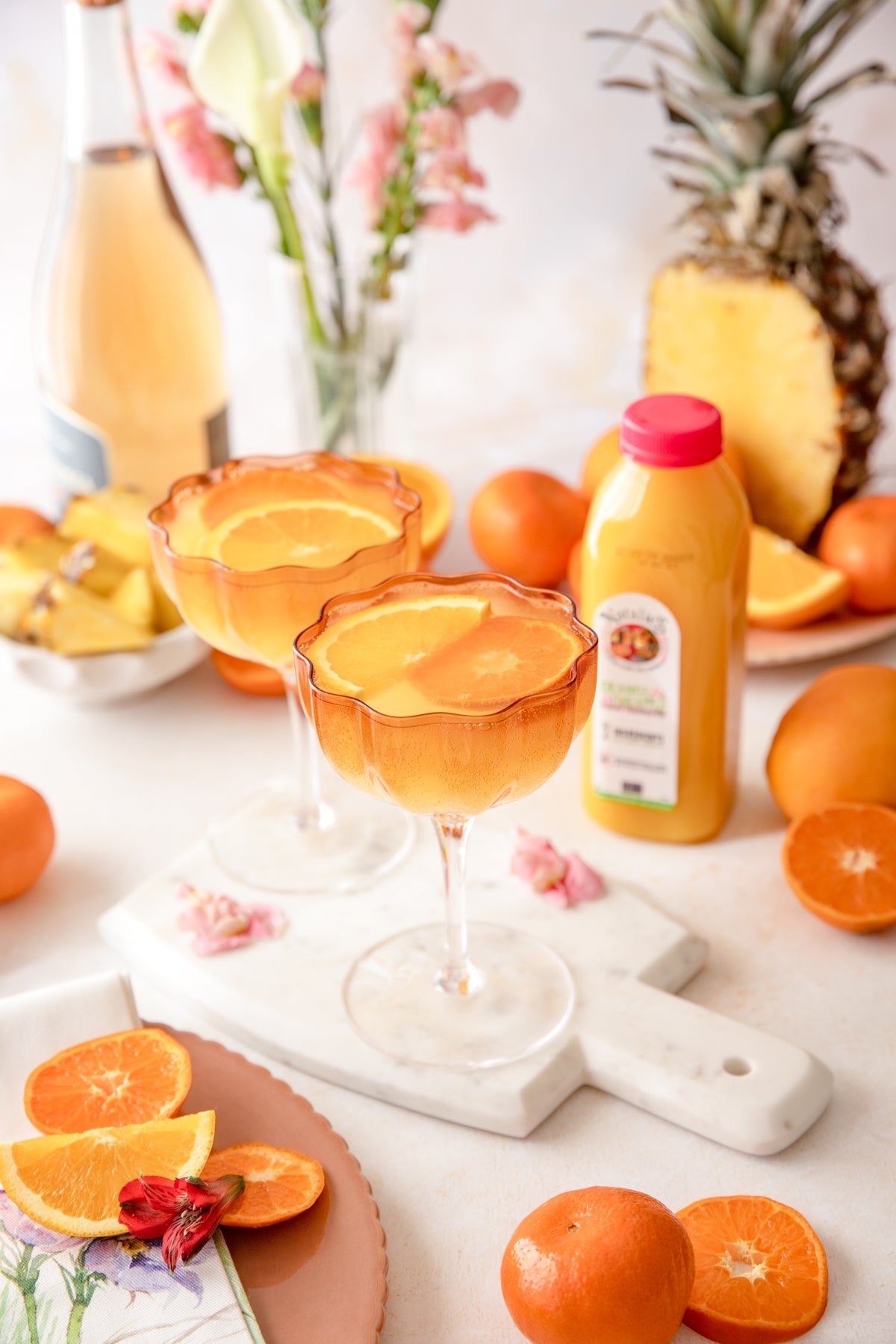 Sparkling Rosé Orange Pineapple Mimosa