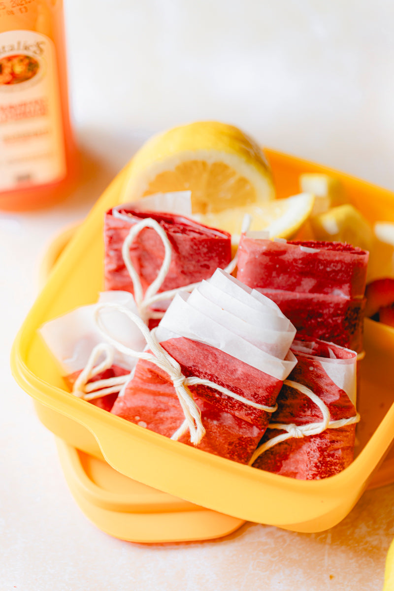 Homemade Strawberry Lemonade Fruit Leather