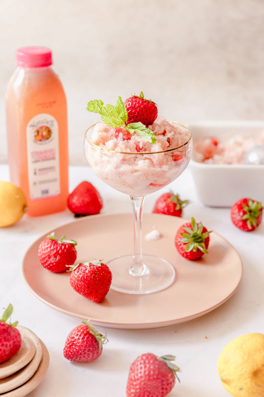 Strawberry Lemonade Granita