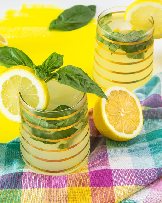 Basil Elderflower Gin Lemonade Cocktail