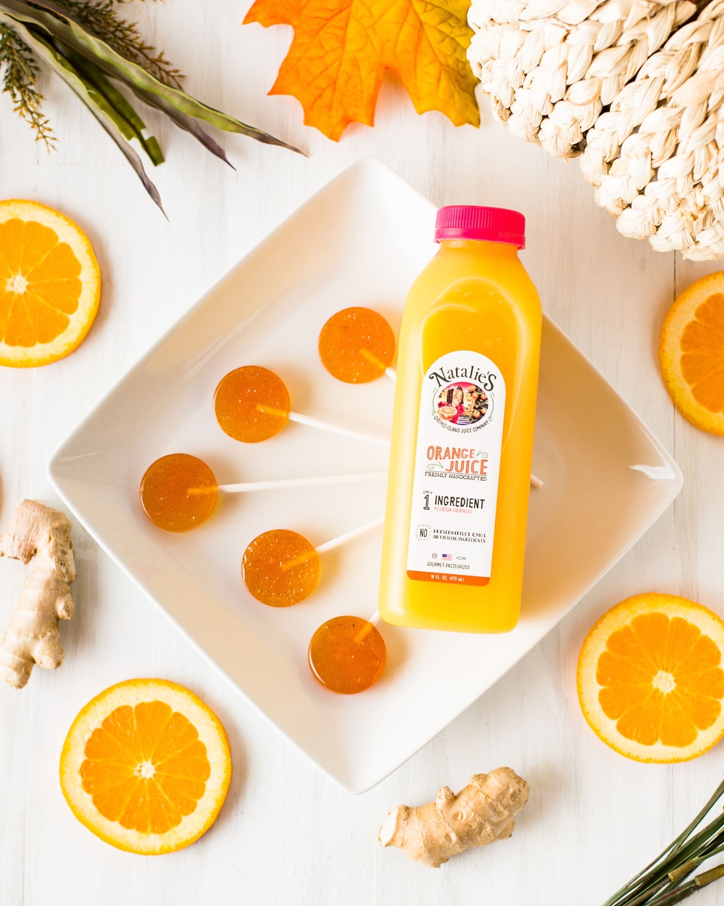 Ginger Lollipops with Orange