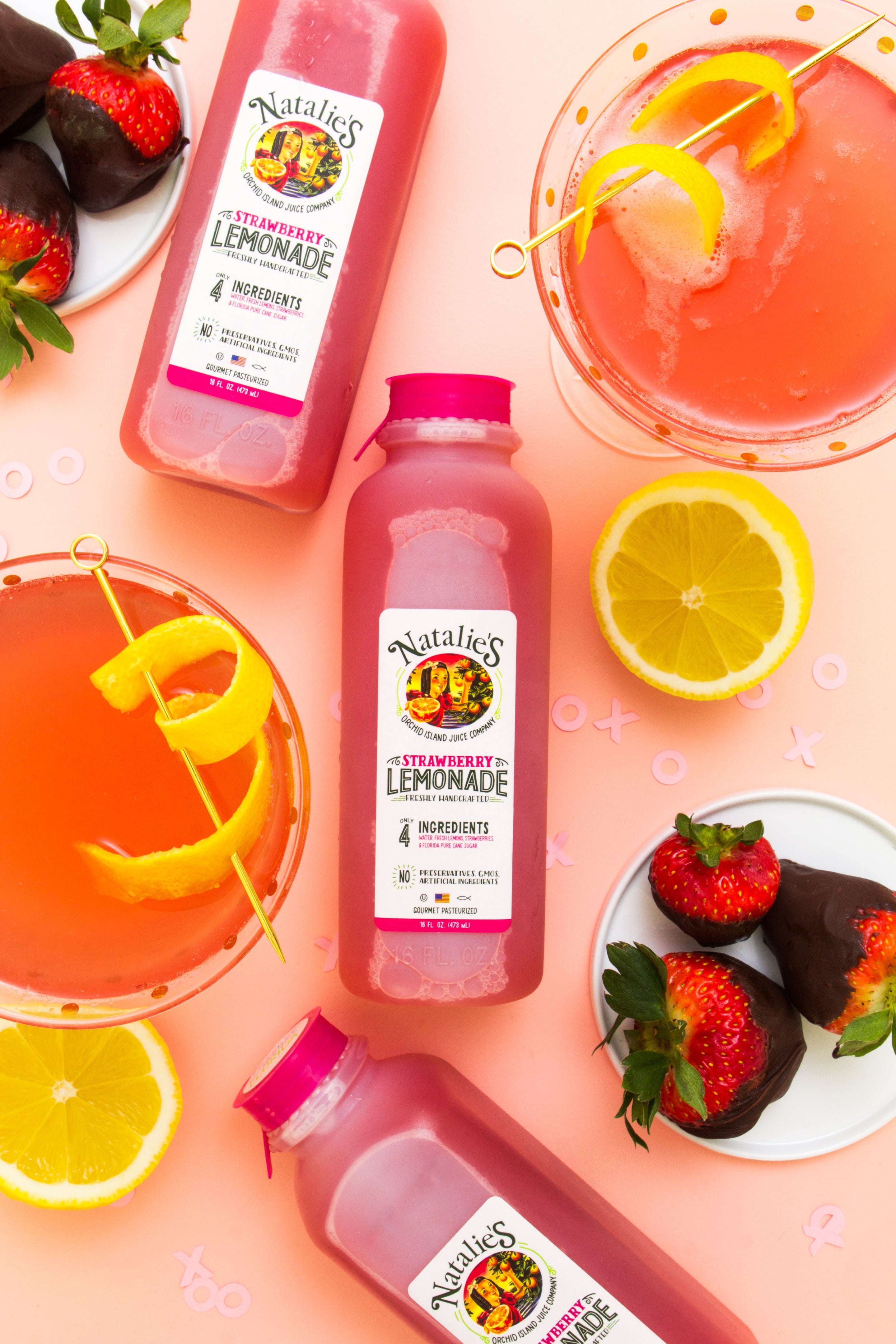 Strawberry Lemonade Valentine's Day Cocktail