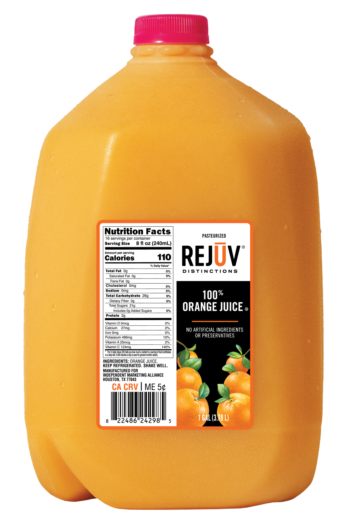 Rejuv Orange Juice - 128 oz